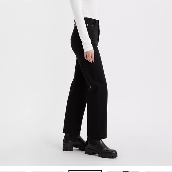 Levi’s Ribcage Ankle Pant in Black - Picture 7 of 7